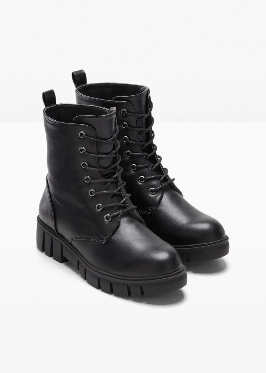 Schnürboots mit Profilsohle Damen Boots