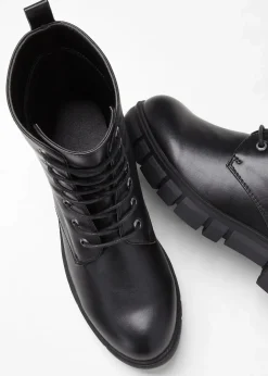 Schnürboots mit Profilsohle Damen Boots