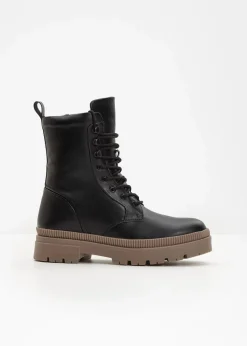 Discount Schnürboots mit Profilsohle Damen Boots