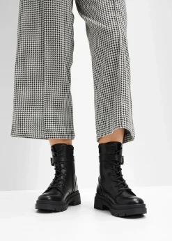 Damen bonprix Gefütterte Winterschuhe|Boots|Schnürboots mit Schnalle