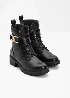 Discount Schnürboots mit Schnalle Damen Komfortschuhe|Boots