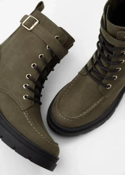 Best Schnürboots mit Schnalle Damen Gefütterte Winterschuhe|Boots