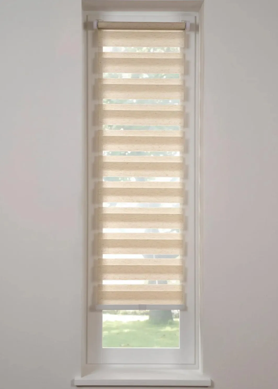 Best Schnurloses Doppelrollo in Leinen-Optik Rollos