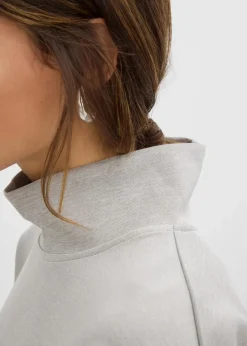Damen bonprix Bekleidung·Röcke|Bekleidung·Blusen & Tuniken|Scuba-Shirt mit Stehkragen