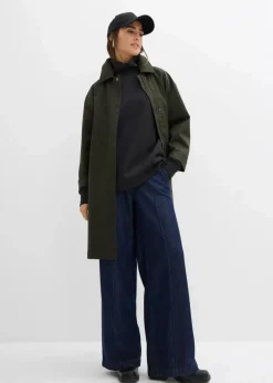 Damen bonprix Sweat|Basics|Scuba-Shirt mit Stehkragen