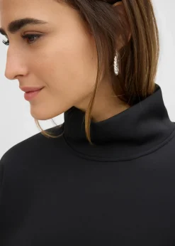 Damen bonprix Sweat|Basics|Scuba-Shirt mit Stehkragen