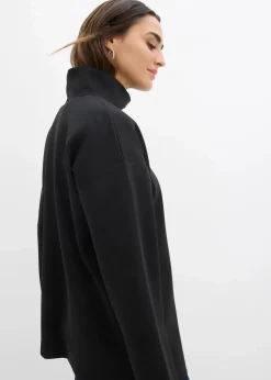 Damen bonprix Sweat|Basics|Scuba-Shirt mit Stehkragen