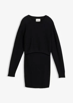 Hot Set aus Pullover und Rock für die Schwangerschaft und danach aus Bio-Baumwolle (2. tlg Set) Damen Bekleidung·Blazer|Umstandsmode