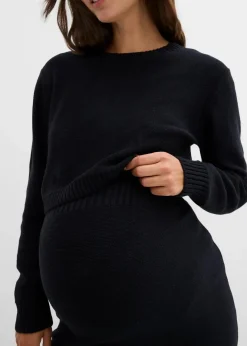 Hot Set aus Pullover und Rock für die Schwangerschaft und danach aus Bio-Baumwolle (2. tlg Set) Damen Bekleidung·Blazer|Umstandsmode