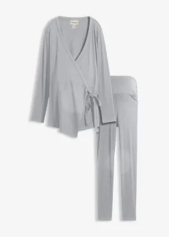 Online Set aus Umstands-Wickelshirt mit bequemer Leggings (2-tlg.Set) Damen Umstandsmode|Nachhaltigere Materialien