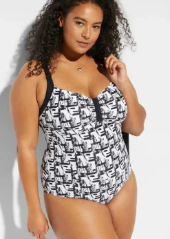 Damen bonprix Nachhaltigere Materialien|Shapewear|Shape Badeanzug leichte Formkraft