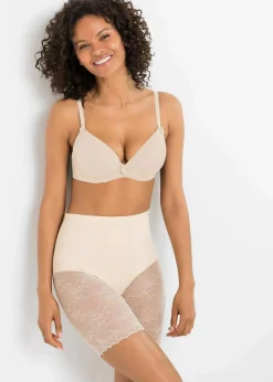 Damen bonprix Höschen|Socken & Strumpfhosen|Shape Hose mit Spitze und mittlerer Formkraft