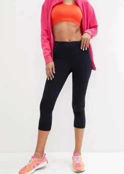 Damen bonprix Bekleidung·Sweat|Bekleidung·Kleider|Shaping Sport-Leggings mit Tasche, 3/4-Länge​
