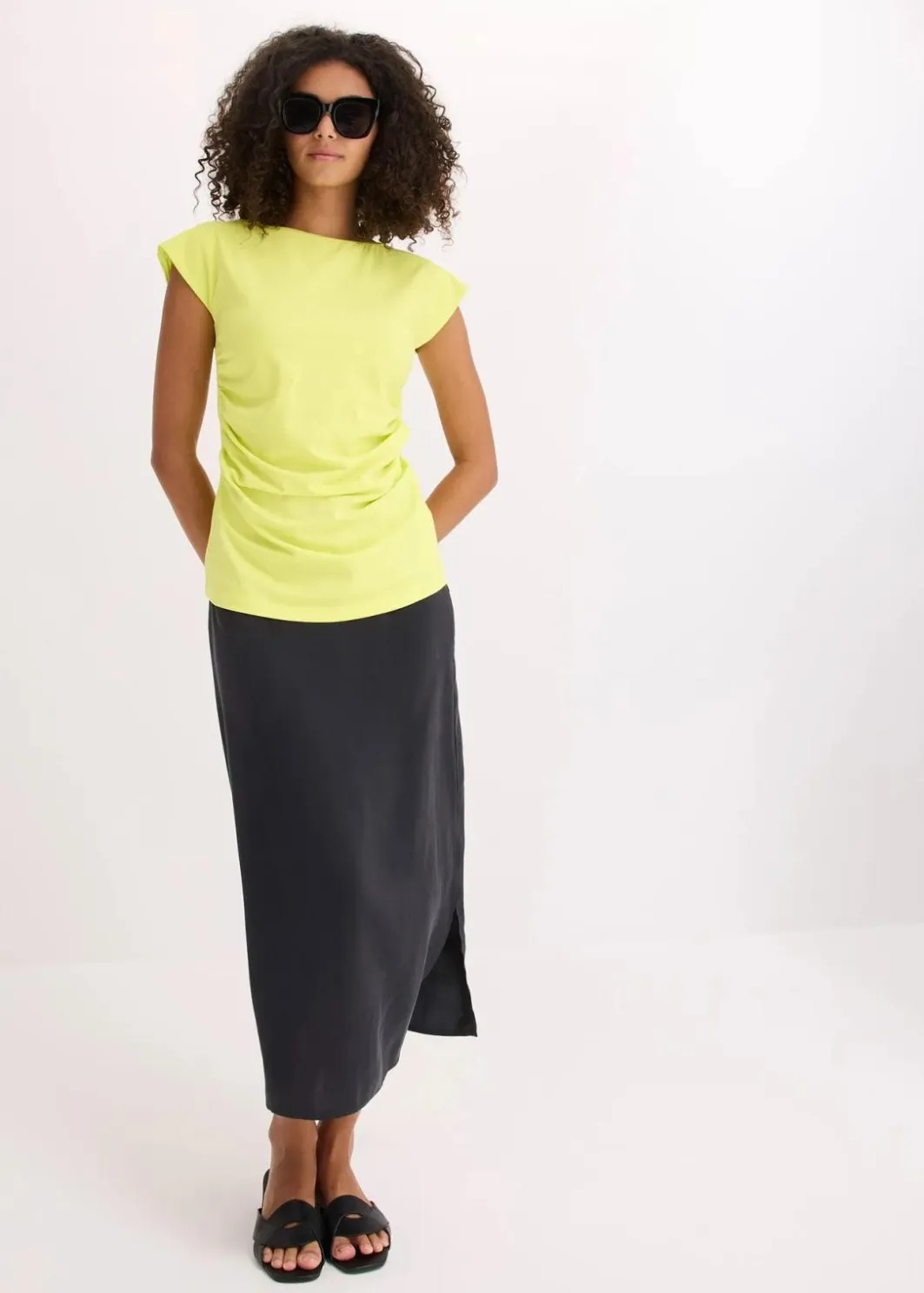 Damen bonprix Shirts & Tops|Shirt aus Baumwolle mit Stretch