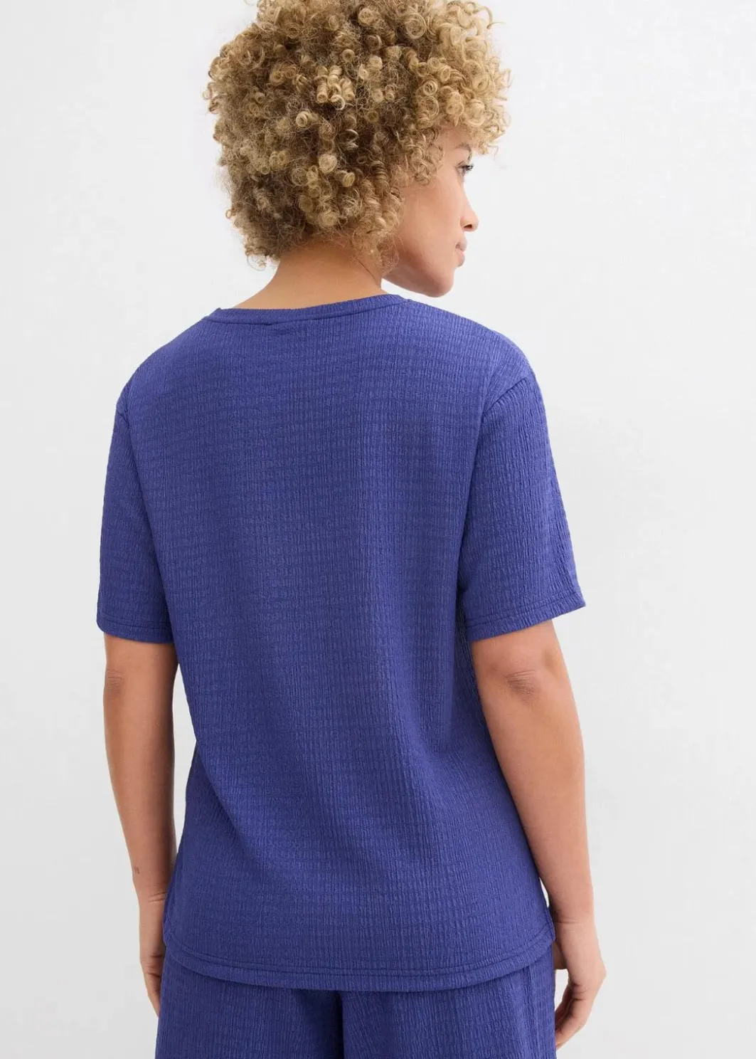 Damen bonprix Zweiteiler & Sets|Shirts & Tops|Shirt aus Borkencrepe