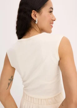 Damen bonprix Shirts & Tops|Shirt aus elastischem Baumwoll-Mix