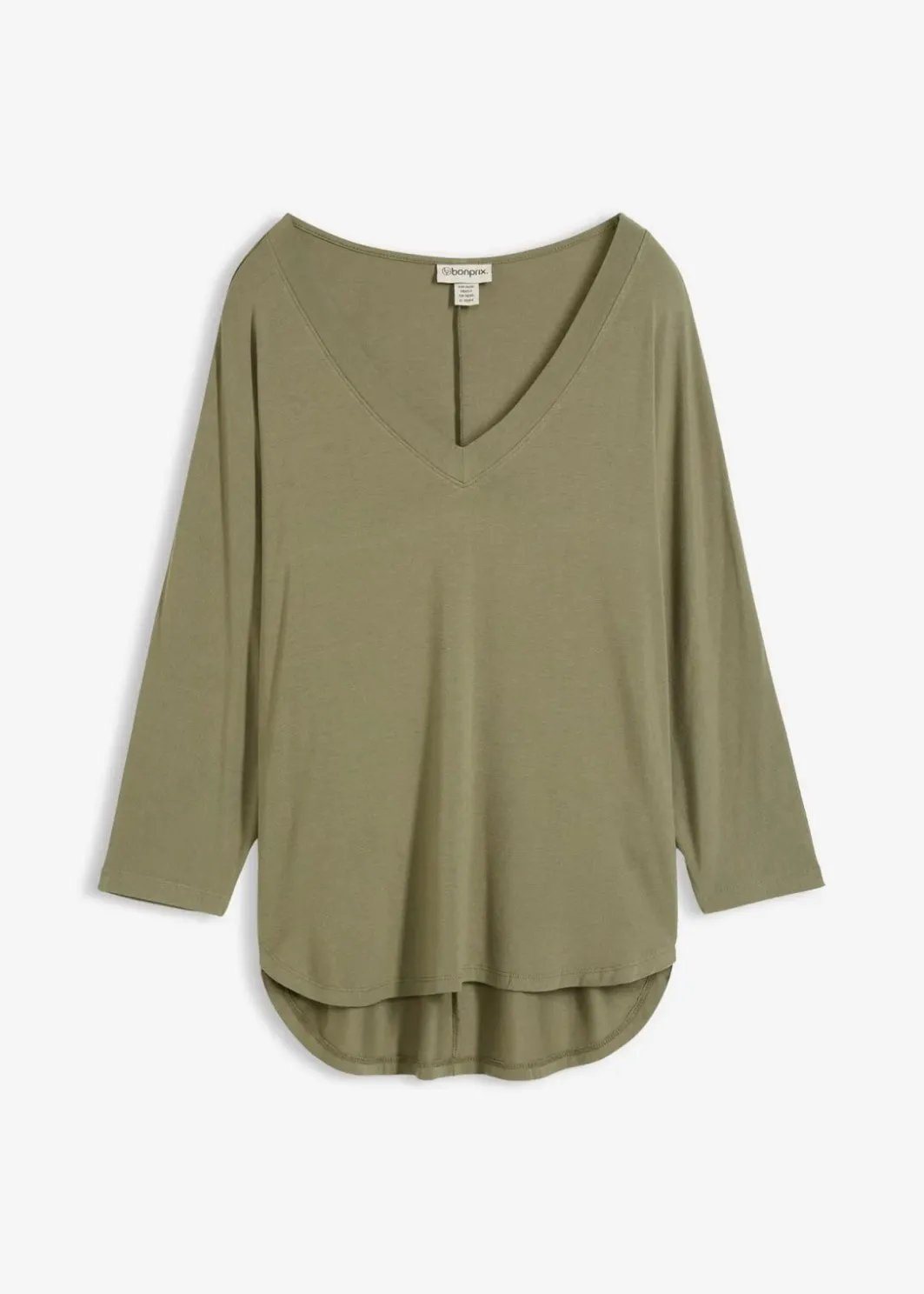 Damen bonprix Shirts & Tops|Shirt aus fließendem Viskose-Mix