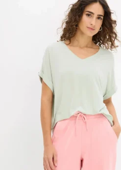 Damen bonprix Nachhaltigere Materialien|Shirts & Tops|Shirt aus fließendem Viskose-Mix