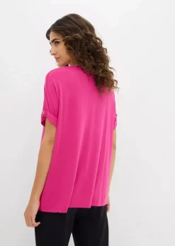 Best Shirt aus fließendem Viskose-Mix Damen Nachhaltigere Materialien|Shirts & Tops