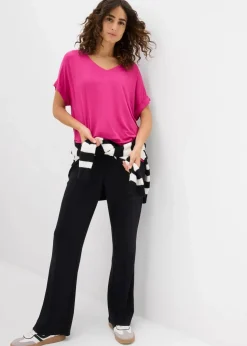 Best Shirt aus fließendem Viskose-Mix Damen Nachhaltigere Materialien|Shirts & Tops