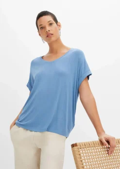 Damen bonprix Shirts & Tops|Nachhaltigere Materialien|Shirt aus fließendem Viskose-Mix