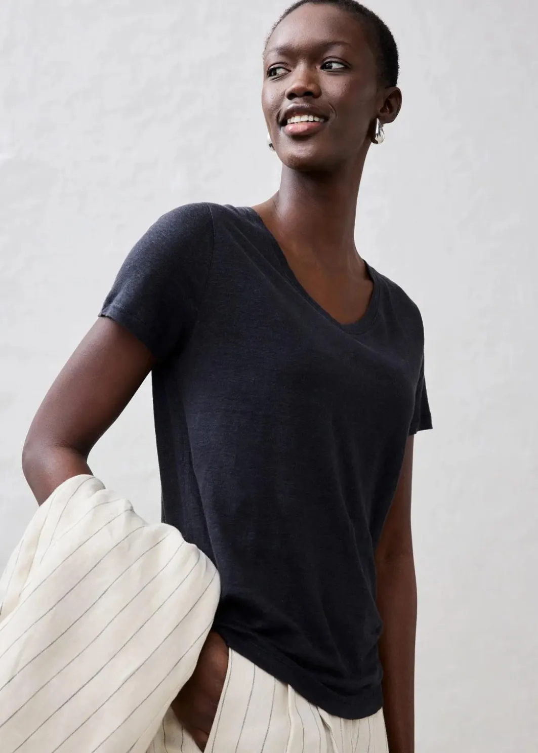 Outlet Shirt aus reinem Leinen Damen Premium|Shirts & Tops
