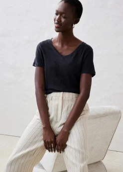 Outlet Shirt aus reinem Leinen Damen Premium|Shirts & Tops
