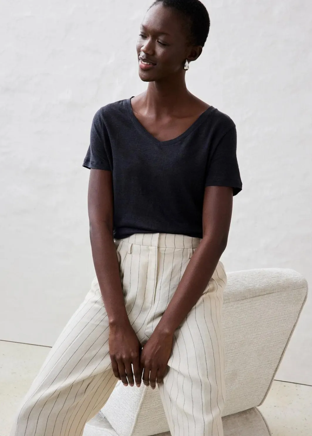 Outlet Shirt aus reinem Leinen Damen Premium|Shirts & Tops