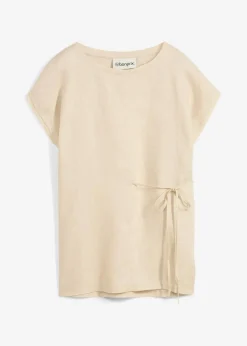 New Shirt aus reinem Leinen mit Webbesatz Damen Premium|Shirts & Tops