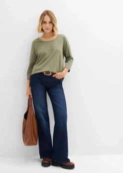 Damen bonprix Shirts & Tops|Nachhaltigere Materialien|Shirt aus reiner Baumwolle