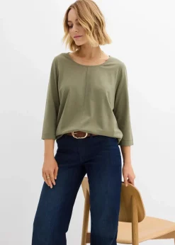 Damen bonprix Shirts & Tops|Nachhaltigere Materialien|Shirt aus reiner Baumwolle