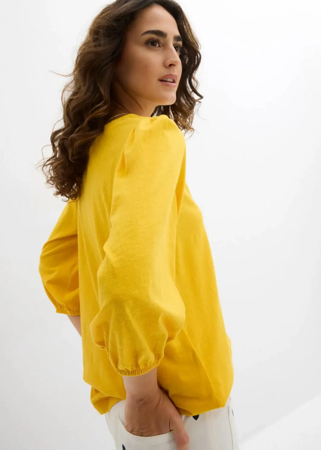 Damen bonprix Nachhaltigere Materialien|Shirts & Tops|Shirt aus reiner Baumwolle