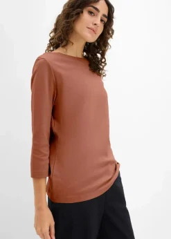 Damen bonprix Nachhaltigere Materialien|Shirts & Tops|Shirt aus reiner schwerer Bio-Baumwolle