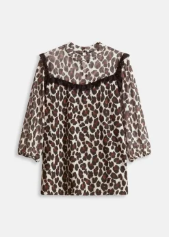 Damen bonprix Shirts & Tops|Shirt aus softem Mesh mit Spitze