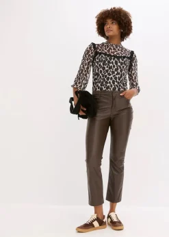 Damen bonprix Shirts & Tops|Shirt aus softem Mesh mit Spitze