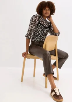 Damen bonprix Shirts & Tops|Shirt aus softem Mesh mit Spitze