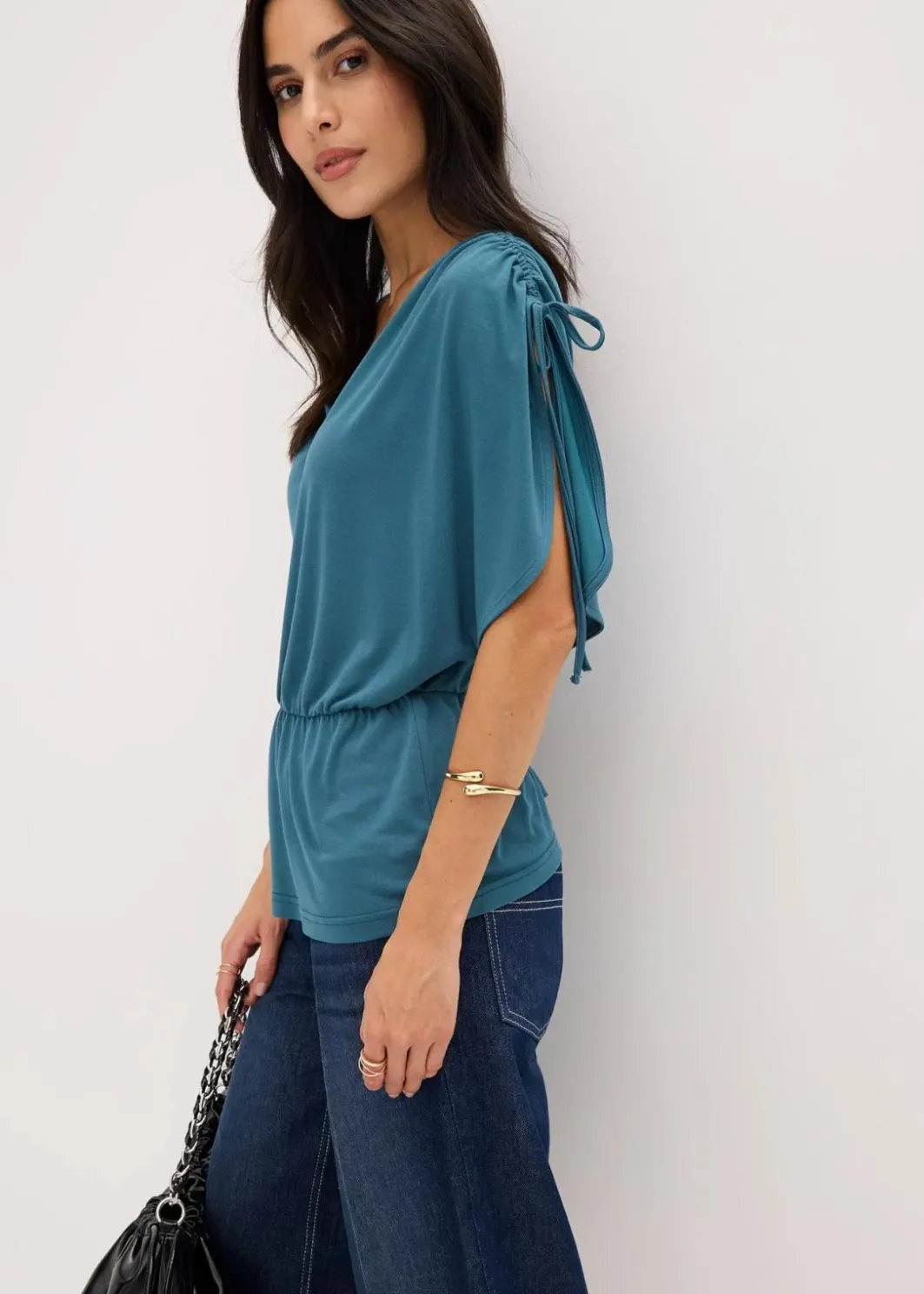 Damen bonprix Shirts & Tops|Shirt aus softem Modal-Mix