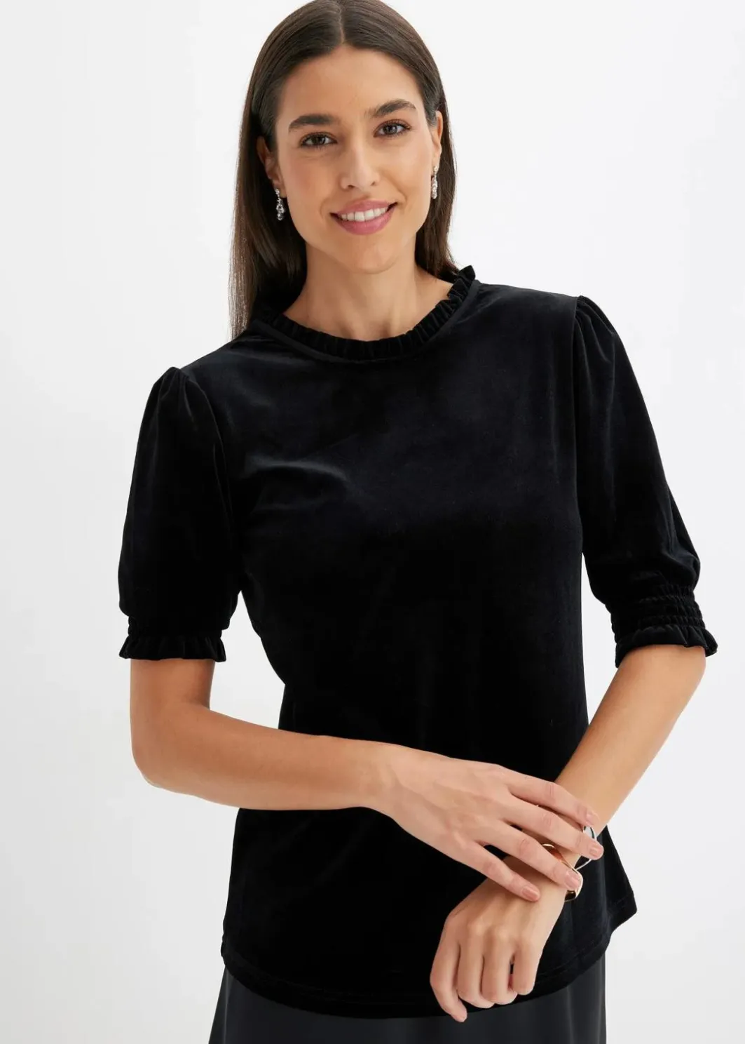 Damen bonprix Shirts & Tops|Shirt aus softem Samt