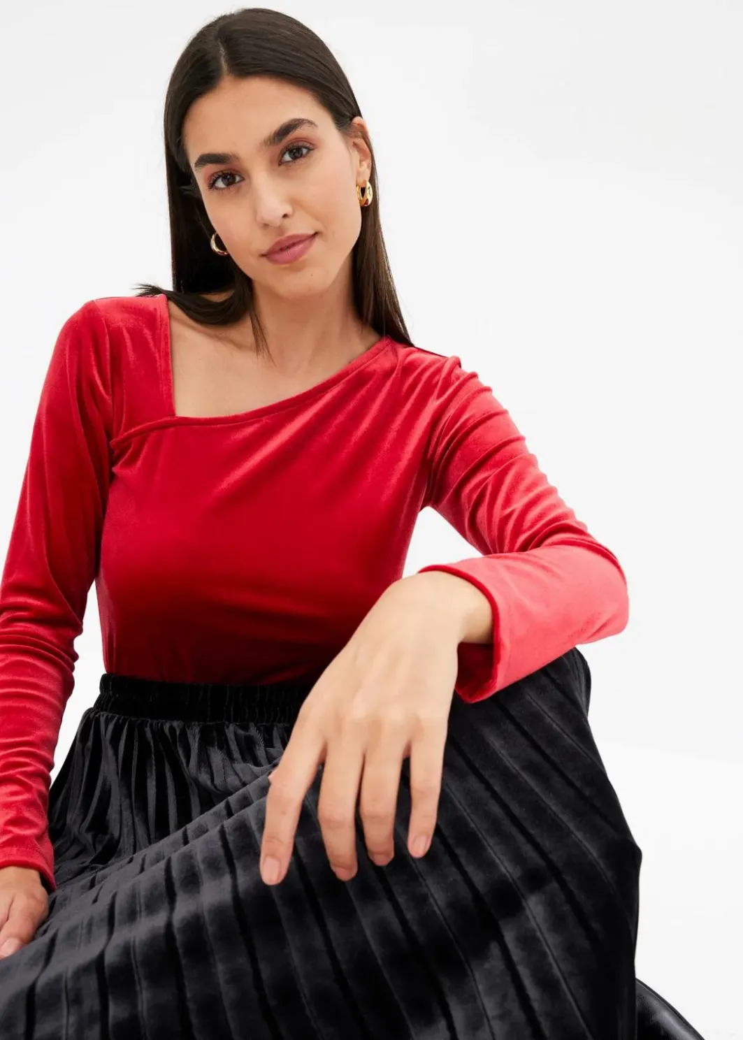 Damen bonprix Shirts & Tops|Shirt aus softem Samt
