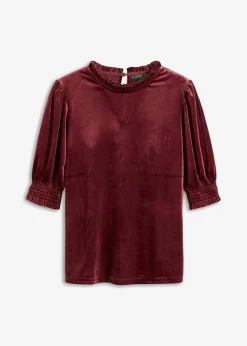 Clearance Shirt aus softem Samt Damen Shirts & Tops