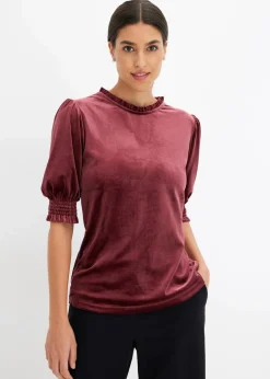 Clearance Shirt aus softem Samt Damen Shirts & Tops