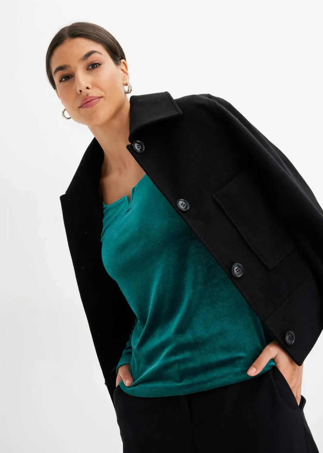 Damen bonprix Shirts & Tops|Shirt aus softem Samt