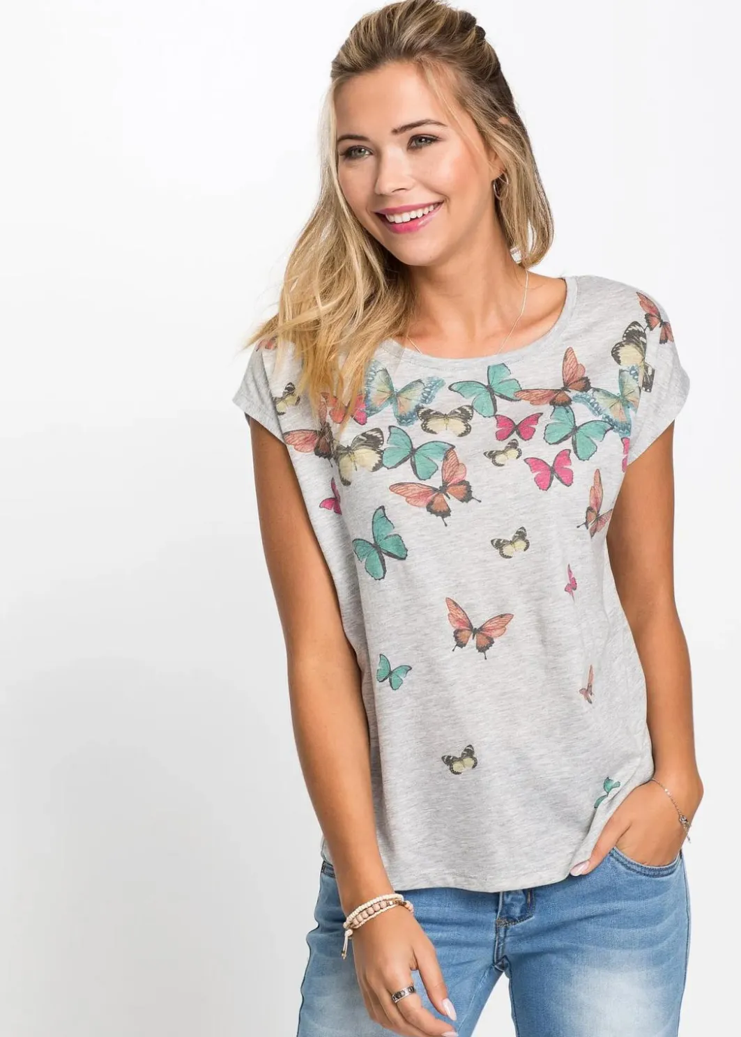 Damen bonprix Shirts & Tops|Shirt aus softem Viskose-Mix