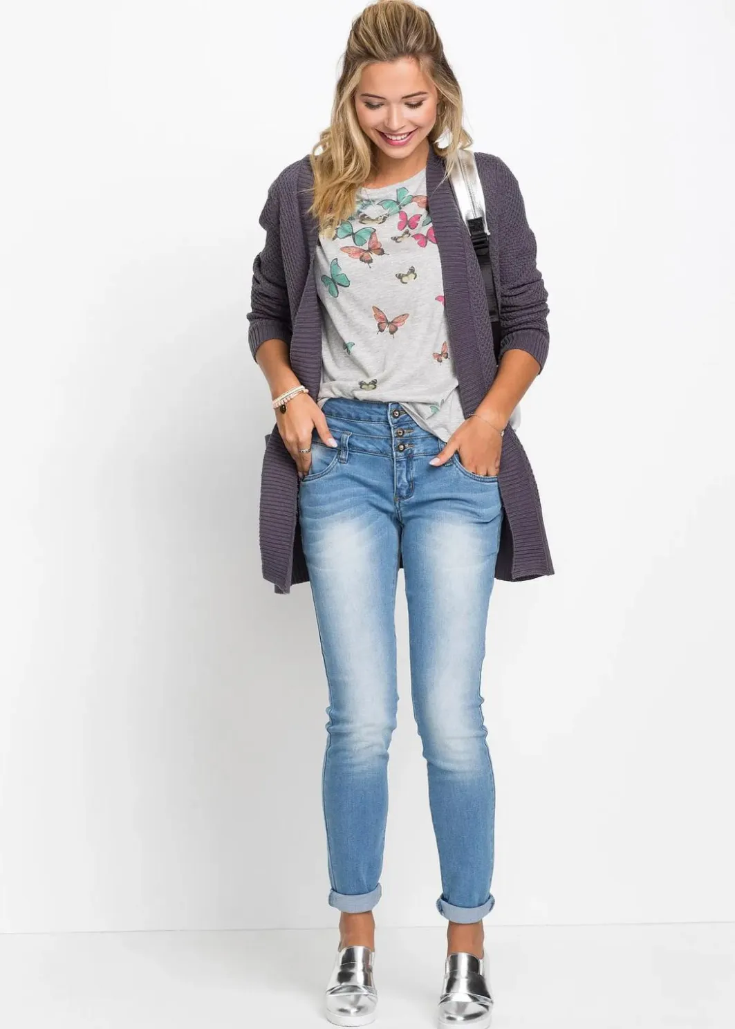 Damen bonprix Shirts & Tops|Shirt aus softem Viskose-Mix