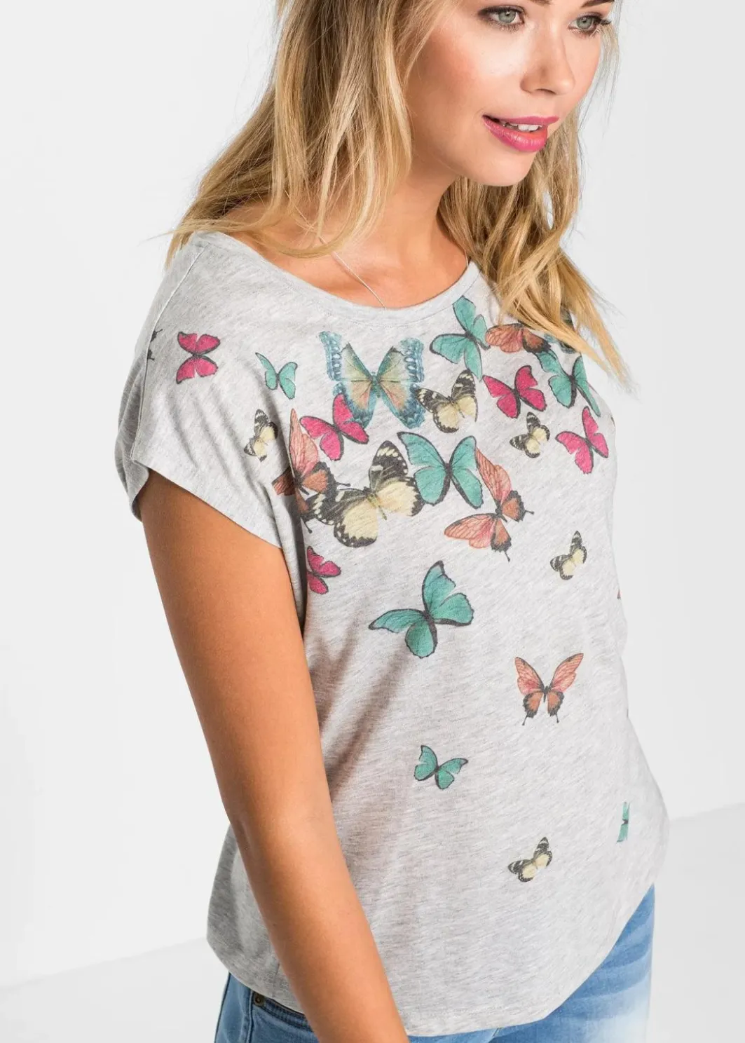 Damen bonprix Shirts & Tops|Shirt aus softem Viskose-Mix