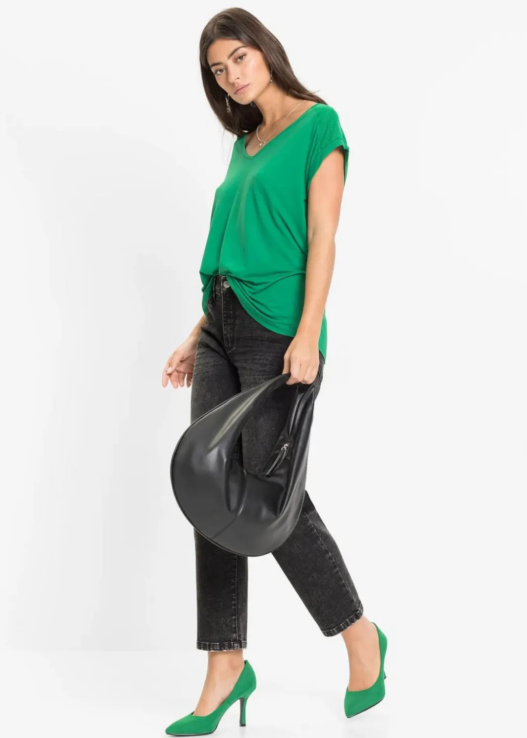 Damen bonprix Shirts & Tops|Nachhaltigere Materialien|Shirt aus softem Viskose-Mix