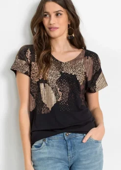 Damen bonprix Nachhaltigere Materialien|Shirts & Tops|Shirt aus softem Viskose-Mix