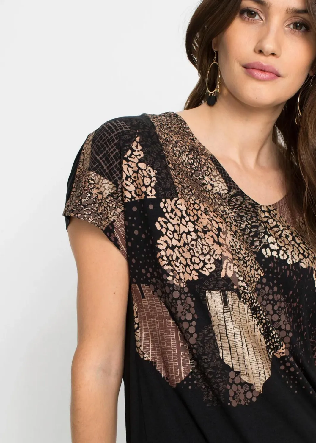 Damen bonprix Nachhaltigere Materialien|Shirts & Tops|Shirt aus softem Viskose-Mix