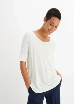 Damen bonprix Shirts & Tops|Basics|Shirt aus softem Viskose-Mix