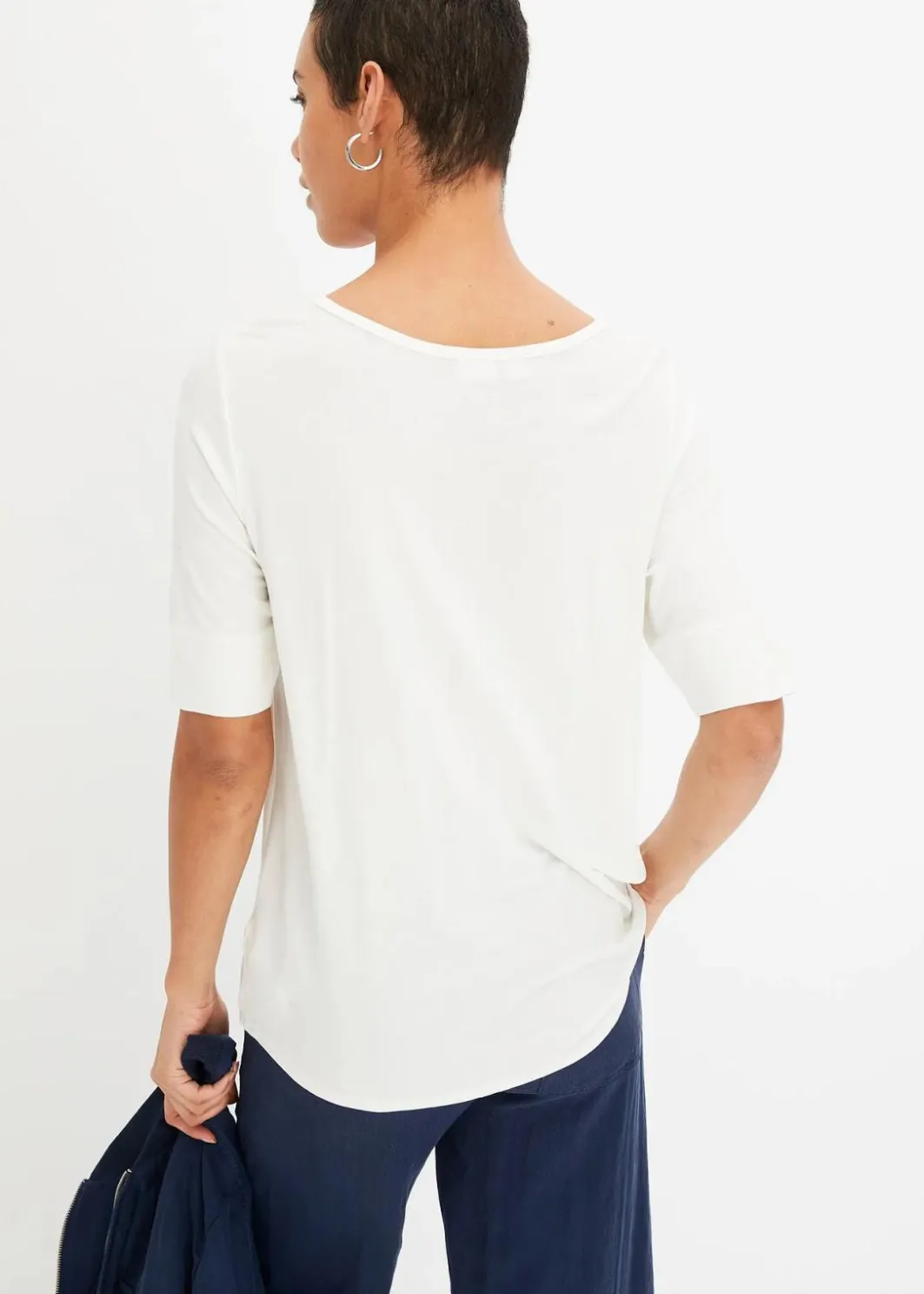 Damen bonprix Shirts & Tops|Basics|Shirt aus softem Viskose-Mix